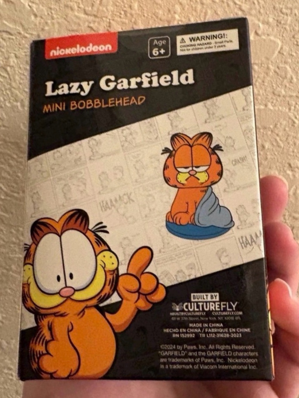 Nickelodeon Garfield Lazy Garfield Mini Bobblehead - Orange - Picture 3 of 5
